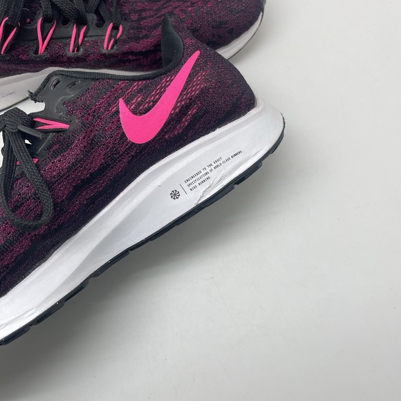 Nike Sneakers Womens 10.5 Air Zoom Pegasus 36 AQ2210-009 Black Running Shoes - Picture 9 of 12